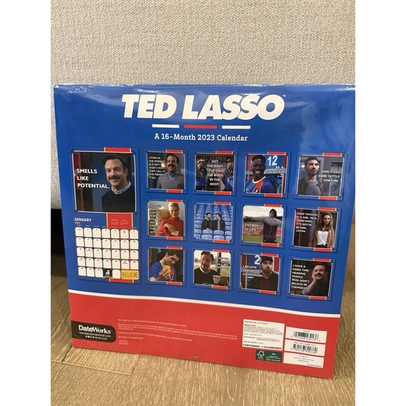 NEW & Sealed 2023 Ted Lasso Wall Calendar 12" X 12" DateWorks Wall Art Gift Idea - Picture 2 of 2